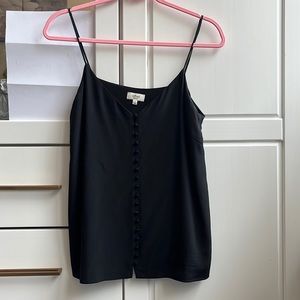 Aritzia Wilfred Marquis Button Down Camisole Tank in Black
